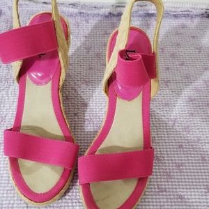 Diba Pink Wedge Sandals